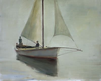 Anne Packard "Another Time" | Oil And Acrylic Painting in Paintings by YJ Contemporary Fine Art. Item made of canvas