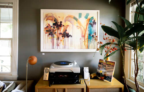 Palace (For Frankenthaler & Matisse) | Oil And Acrylic Painting in Paintings by Caroline Wright. Item composed of canvas and paper