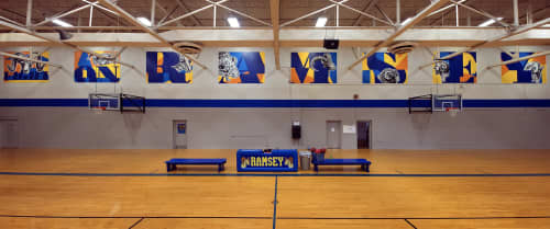 Fight On Ramsey | Murals by Bryan Alexis | Ramsey Junior High School in Fort Smith. Item made of synthetic