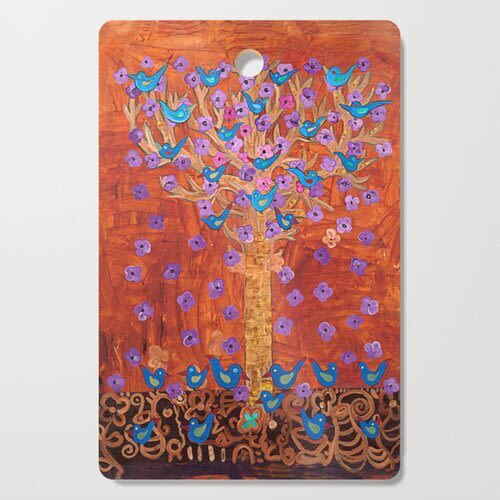 Rust Tree of Life Cutting Board | Serving Board in Serveware by Pam (Pamela) Smilow. Item composed of wood