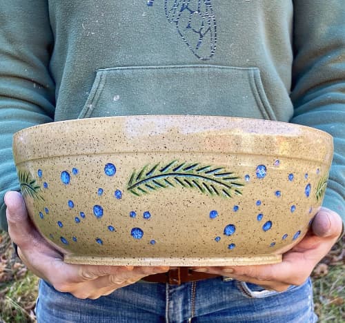 Biscuit Bowl | Serving Bowl in Serveware by Honey Bee Hill Ceramics. Item composed of stoneware