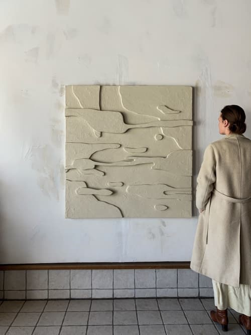 ‘Unfurl’ | Wall Sculpture in Wall Hangings by Greyya Jay. Item composed of cement in minimalism or japandi style