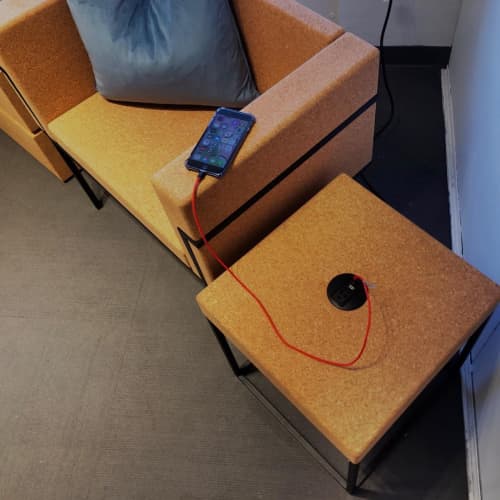Lisbon End Table | Tables by Eugene Stoltzfus | The Merchandise Mart in Chicago. Item composed of wood & metal