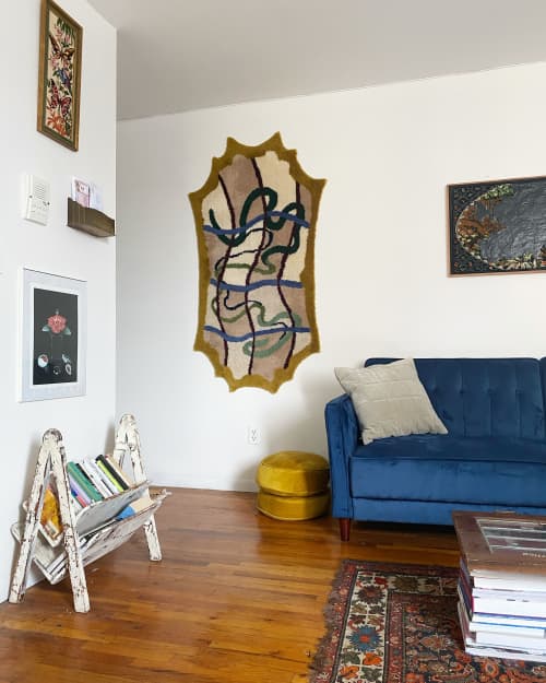 Tufted Wall Hanging | Tapestry in Wall Hangings by Sam Crow Rugs. Item made of cotton with fiber