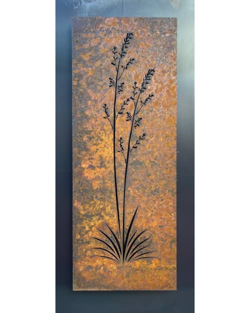 Red Yucca | Wall Sculpture in Wall Hangings by The Oxide Studio. Item composed of steel compatible with mid century modern and contemporary style