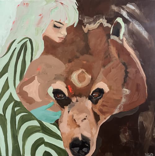 Enchanted | Oil And Acrylic Painting in Paintings by Vikki Drummond. Item compatible with contemporary style