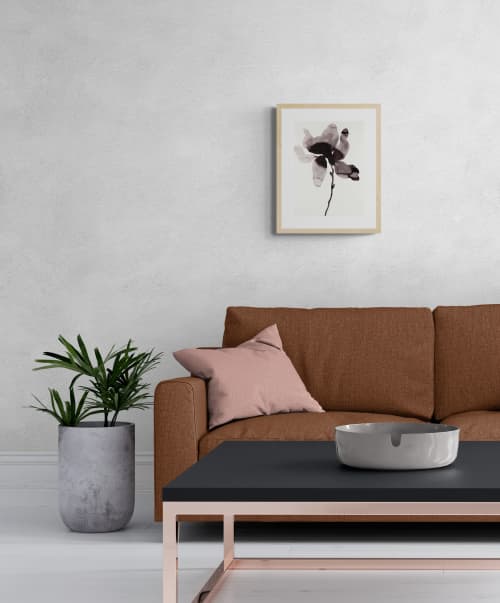 Magnolia No. 46 : Original Ink Painting | Drawings by Elizabeth Becker. Item made of paper compatible with minimalism and contemporary style