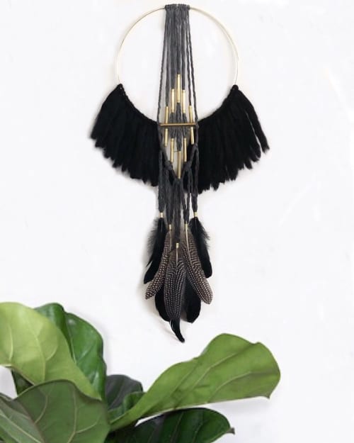 The Gypsy Wall Hanging | Macrame Wall Hanging in Wall Hangings by Timber and Torch. Item made of cotton with brass
