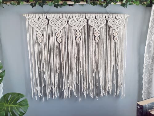Heart Panel Macrame Wall Hanging for Home Decor | Wall Hangings by Desert Indulgence