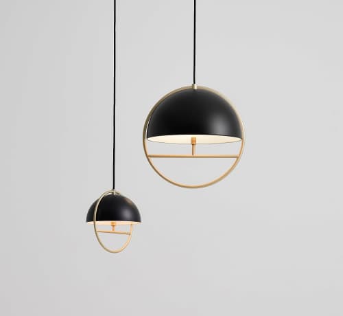 Huan Pendant S / L | Pendants by SEED Design USA. Item composed of steel and glass