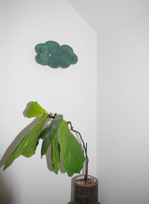 Green Cloud | Wall Sculpture in Wall Hangings by Studiolo Artale. Item made of stoneware