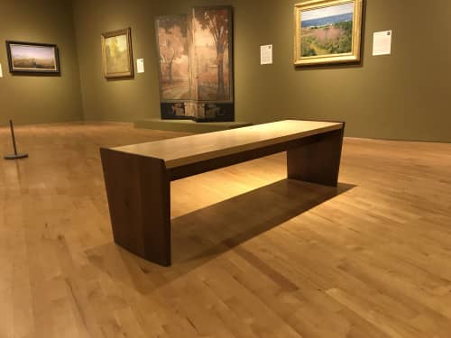 Parenthetical bench | Benches & Ottomans by Eben Blaney Furniture | Farnsworth Art Museum in Rockland. Item composed of wood