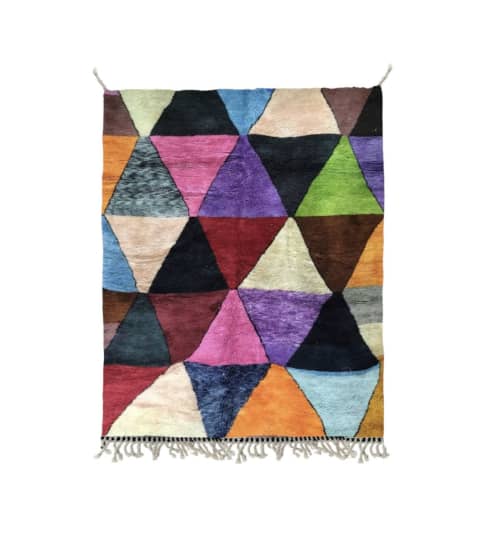 Moroccan Berber Rug - Handcrafted Moroccan Handmade Rug | Area Rug in Rugs by Marrakesh Decor. Item composed of wool in boho or mid century modern style