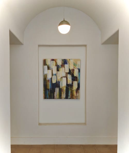Under the Canopy | Oil And Acrylic Painting in Paintings by Caroline Wright | Desert Door Distillery in Driftwood. Item composed of canvas and paper