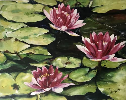 Waterlilies by Lucie Leduc | Wescover Paintings