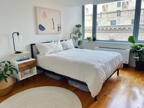 things i collected at the beach - linen print | Prints by maja dlugolecki | New York Home in New York. Item composed of linen