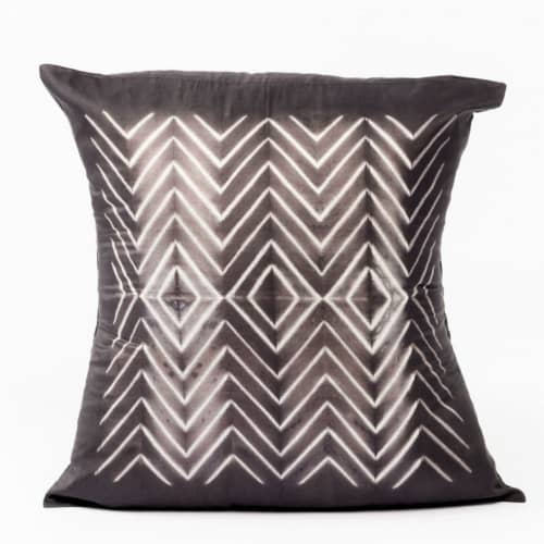Naami Black Silk Pillow | Pillows by Studio Variously. Item composed of cotton