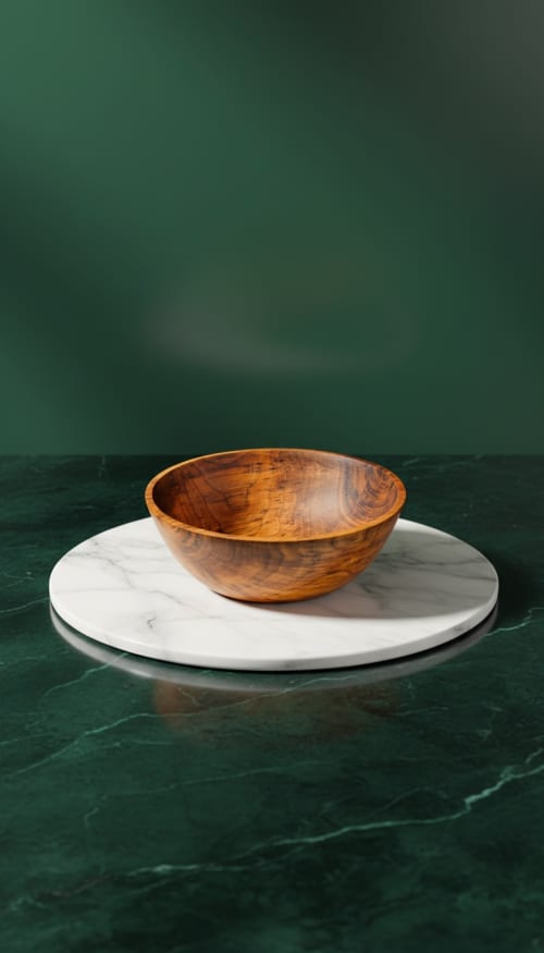 Solid Walnut Wood Bowl | Handcrafted Luxury Original | Decorative Bowl in Decorative Objects by Holzkunst Samuel Meisinger. Item composed of walnut in minimalism or contemporary style