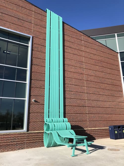 Gather | Public Sculptures by Michael Beitz | University Center in Greeley. Item made of aluminum