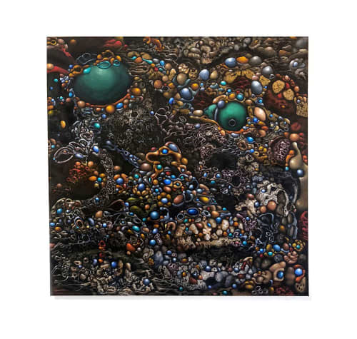 Garish Granules | Oil And Acrylic Painting in Paintings by Devin Cogger. Item made of canvas with synthetic