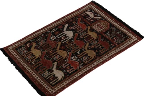 Rug & Kilim’s Shirvan Tribal Rug In Red, Orange & Brown | Area Rug in Rugs by Rug and Kilim