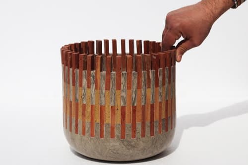 Verticali - colore | Vase in Vases & Vessels by gumdesign. Item made of marble works with modern style