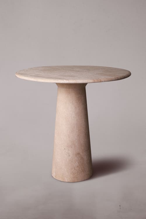 Travertine Dining Table.Marble Dining Table.Dining Room | Tables by HamamDecor LLC. Item made of marble compatible with minimalism and contemporary style