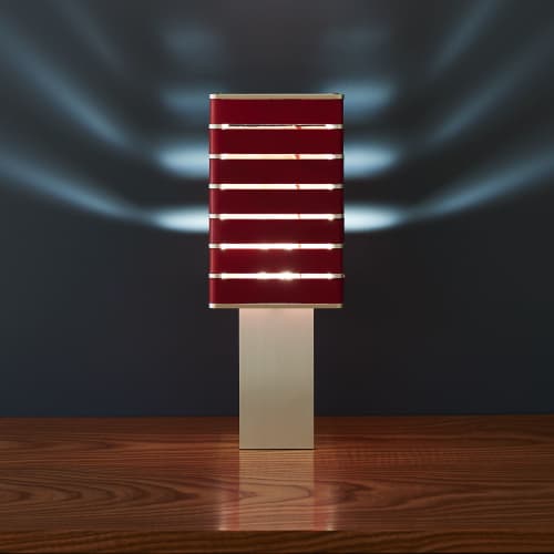 Exigen by Mnima. Table Light Sculpted from Solid Aluminum. | Table Lamp in Lamps by mnima. Item composed of aluminum and leather