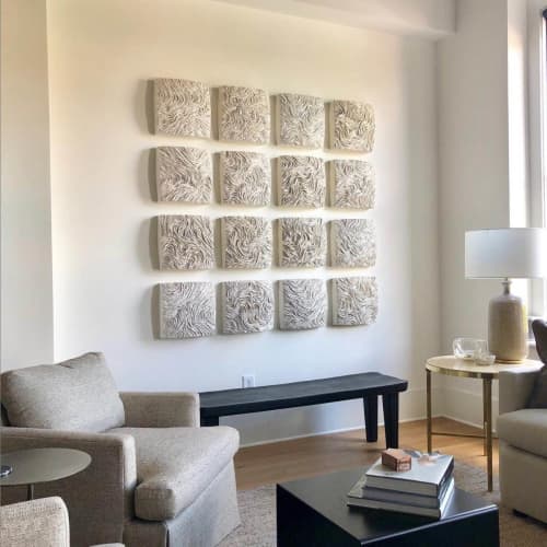 TopoTablets | Wall Sculpture in Wall Hangings by Gregor Turk. Item composed of ceramic compatible with minimalism and coastal style