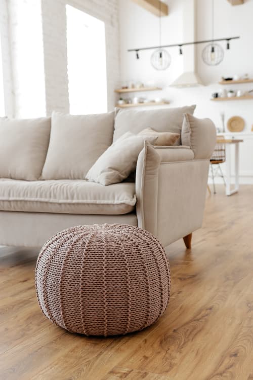 Pouf | Pillows by Chasha Home. Item composed of cotton