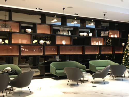 Installation of 11 Pergamon Vessels - The Lithic Collection | Vase in Vases & Vessels by Yasha Butler | Radisson Blu Royal Hotel, Dublin in Dublin 8. Item made of ceramic