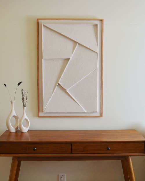 09 Plaster Relief | Wall Sculpture in Wall Hangings by Joseph Laegend. Item made of oak wood compatible with minimalism and mid century modern style