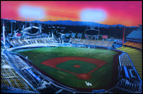 Almost Gametime | Murals by Pete Kasprzak | Artspace Warehouse in Los Angeles. Item composed of synthetic