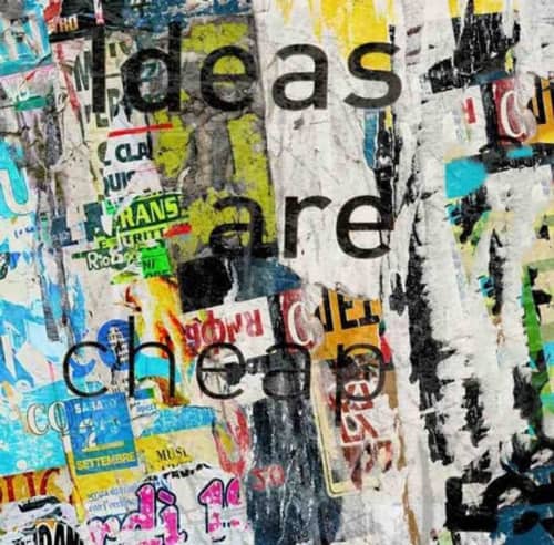 Ideas Are Cheap - Diptych | Oil And Acrylic Painting in Paintings by Irena Orlov. Item made of canvas with synthetic