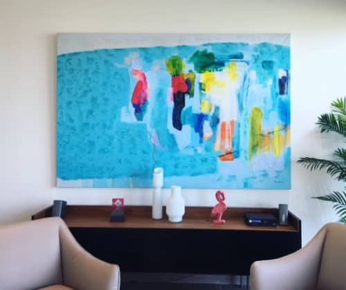 Abstract Painting | Oil And Acrylic Painting in Paintings by Claire Desjardins | Structube - Cueillette et centre de distribution in Montréal. Item made of canvas with synthetic