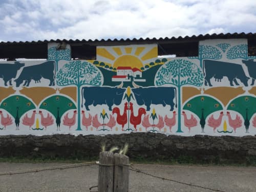 A Casa da Fonte | Street Murals by Ana Santiso. Item made of synthetic