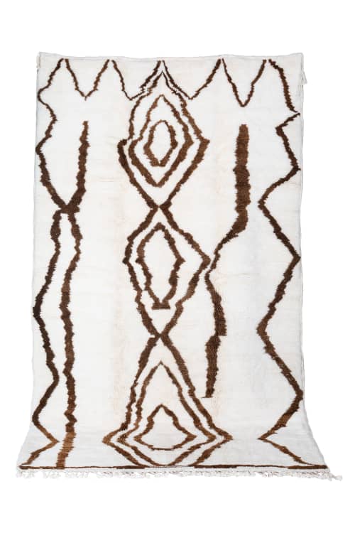 Contemporary Beni Ourain Moroccan Rug | Area Rug in Rugs by Kechmara Designs. Item made of fabric with fiber