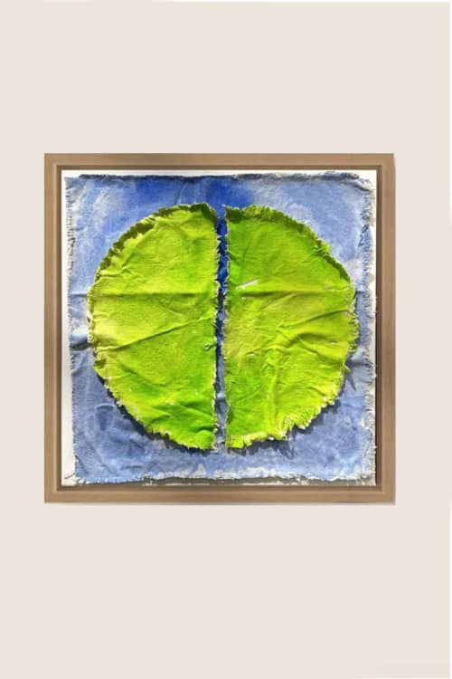 Canvas on Canvas CC1212 F | Mixed Media in Paintings by Michael Denny Art, LLC. Item composed of bamboo and canvas in minimalism or contemporary style