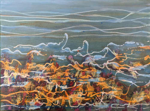 Simphony 3, acrylic on canvas | Oil And Acrylic Painting in Paintings by Lena Kolambet. Item works with contemporary style