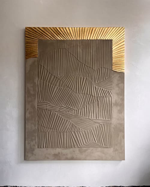 Divine Light | Paneling in Wall Treatments by Elsa Jeandedieu Studio. Item composed of canvas and copper in minimalism or contemporary style