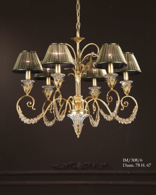 im308-6 | Chandeliers by Gallo. Item composed of metal and glass