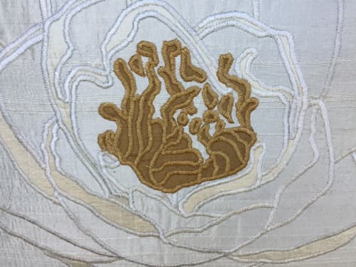 Magnolia | Pillow in Pillows by APPLIQUE ARTISTRY. Item made of cotton with fiber