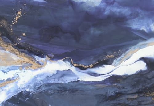 Odyssey | Oil And Acrylic Painting in Paintings by Julia Contacessi Fine Art. Item made of canvas
