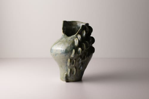 soft relief study vase 06 | Vases & Vessels by Ashley Perez. Item made of ceramic compatible with contemporary and modern style
