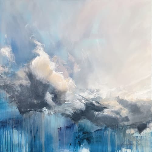 Renewal | Oil And Acrylic Painting in Paintings by Ana Carolina Mönnaco. Item made of canvas with synthetic works with minimalism & contemporary style