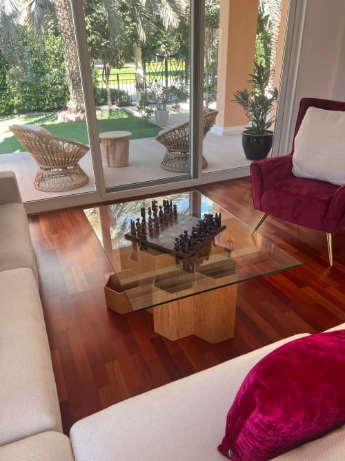 Honeycomb Coffee Table | Tables by studio apotroes. Item composed of oak wood and glass in mid century modern or contemporary style