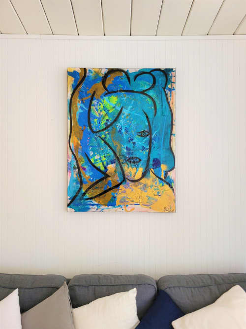 Faces | Mixed Media by Swann Freslon. Item composed of canvas