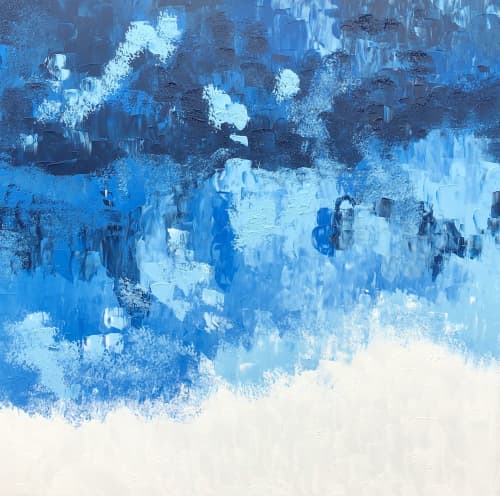 In the wave | Oil And Acrylic Painting in Paintings by Hugo Auler Jr. Art | ARTLIFE GALLERY in El Segundo. Item composed of canvas and synthetic