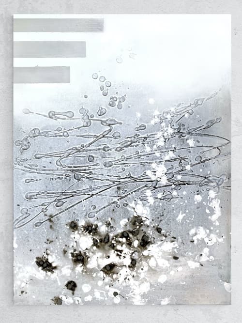 White noise /3 | Oil And Acrylic Painting in Paintings by Cristina Dalla Valentina. Item made of canvas with synthetic