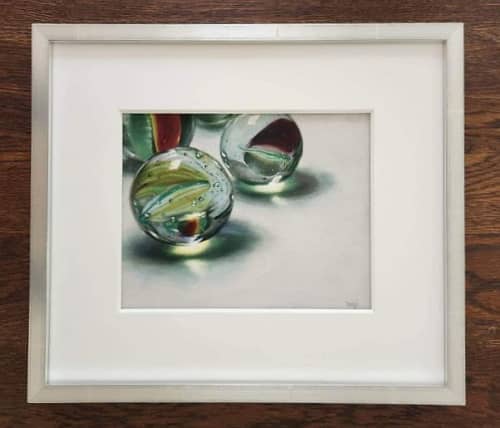Marbles #2 | Paintings by Daggi Wallace. Item composed of paper compatible with mid century modern and contemporary style